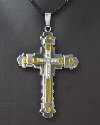 China Three cross necklace Golden Cross The cross of Jesus  SZJ-8009 for sale