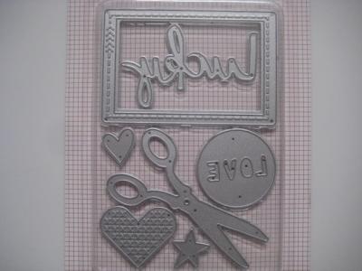 China Spellbinders DIY scissors Heart Template Die cut decorative border  love Templates ET-6504 for sale