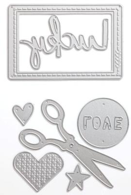 China New DIY scissors template etched pattern of hearts ET-6508 for sale