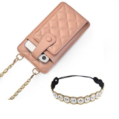 China Professional RFID Supplier Custom Headband With Purse Phone Case Wallet Sets Fashion Women Wallet Sets for sale