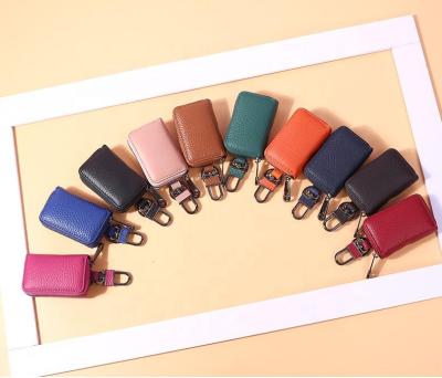 China Wholesale Black Leather Key Man Car Key Holder Wareable Car Key Case Online Shopping Leather Wallet for sale