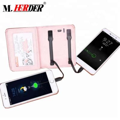 China Fashion 4000mAh Mobile Phone Charging Smart Women Power Bank Wallet for sale