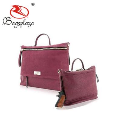 China Concealed Carry New Arrived Bag Suede Leather Tote To Carry Concealed Bag Gun Wine CCW To Carry Purse And Purse for sale