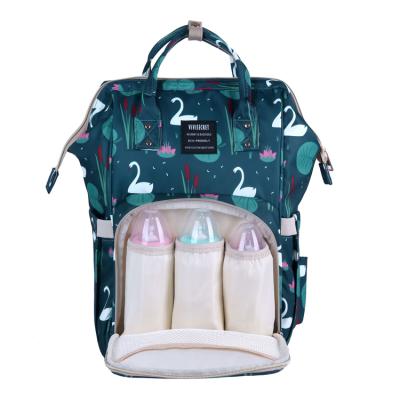 China China Suppliers Wholesale Water Resistant Nylon And Canvas Designer Pink Diaper Backpack Fashion Diaper Bag for sale