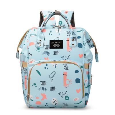 China High Quality Low MOQ Polyester Diaper Bags Mom Baby Chemical Free Waterproof Bag DP002 Water Resistant Bag for sale