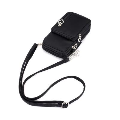 China Universal Custom Wholesale Small Nylon Sling Shoulder Bag Lady Bags Mobile Phone Mini Cross - Body Purse for sale