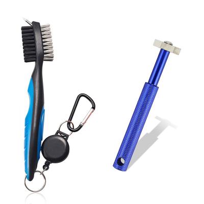 China Durable High Quality Golf Tool Golf Club Combo Cleaning Brush and Sharpener for sale