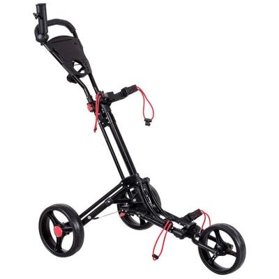 China Slide Lock System New Style 3 Wheel Golf Trolley Cart for sale