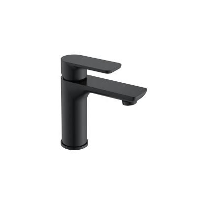 China Modern Single Handle Basin Faucet Blackened for sale