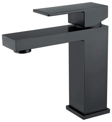 China Modern Shower Room Cabinet Sink Matt Black Finish Lavatory Wash Basin Water Mixer Tap Faucet for sale