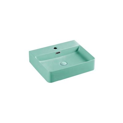 China Modern Design Modern Matte Slim Rim Color Round Countertop Mounted Hand Sink for sale