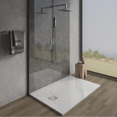 China Adaptable Shower Tray Marble Stone Bathroom Pan Resin Factory Supply Durable Eco-friendly Cheap Shower Wall Bidet for sale