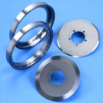 China Use-resistance. tungsten carbide paper machine circular cutter knives, slitter upper knife, lower slotting blade for sale