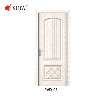 China Paintless Swing Door Pvc Porcelain MDF Door Skin Cave Modern Interior Wood Door for sale