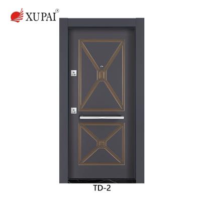 China Swing Fancy Exterior Doors Interior Main Steel Security Door Wooden Steel Design for sale