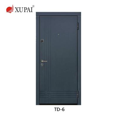 China Armored Fancy Exterior Wooden Steel Swing Doors for sale