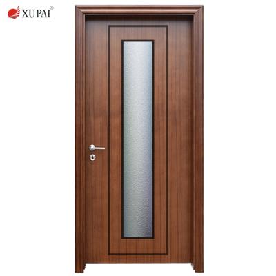 China Simple Swing Design Teak Wood Front Entry Carving Doors Wood Veneer With Painted Door for sale