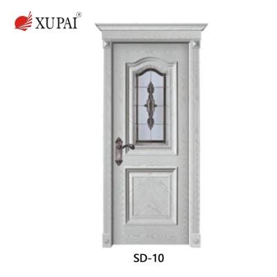 China Front Door Design Paint French Doors Cheap Interior Wood Panels Teak Swing Prices for sale