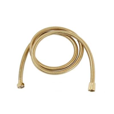 China Without Turnout Bathroom Stainless Steel Beautiful Gold 1.5M Shower Hose With Brass Nut for sale