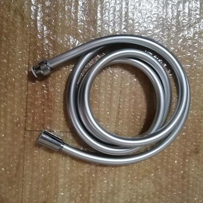 China Without Turnout China Bathroom PVC Silver Extension Shower Hose With Brass Nut for sale