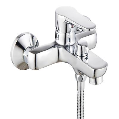 China Without Slide Bar Convenient Chrome Bathroom Shower Zinc Alloy Faucet for sale