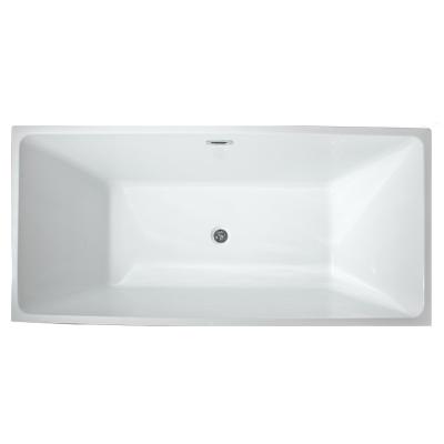 China Hot Selling Large Freestanding Bathroom Space Rectangle Acrylic Bathtub For Hotel for sale