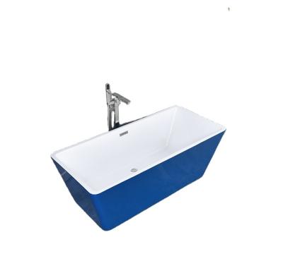 China Modern Design Bathroom Large Freestanding Space Rectangle Acrylic Bathtub for sale