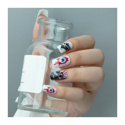 China Easy Apply 2022 New Halloween Style Global Hot Selling 24pcs/Set Sharp Press On Nails Press On Nails Seller for sale