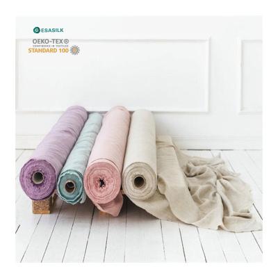 China Softened and breathable good quality 100% linen fabric for home textiles, 280cm width suitable for beddings for sale