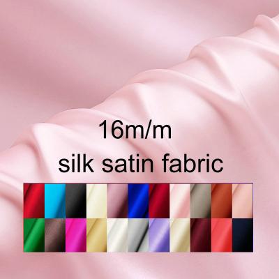 China 96 Mm Breathable China Mulberry Silk Fabric 100% Silk Color 16 Mm Satin Many Colors In Stock Silk Fabric for sale