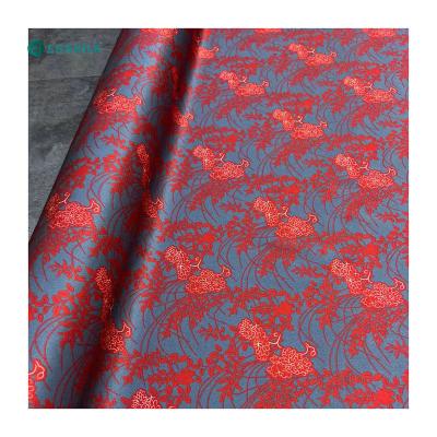 China Wholesale Cheap Multi Color Breathable Sheer Satin Printed Elastic Twill Fabric Printed Silk Fabric for sale