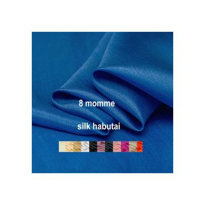 China 40 colors breathable 8mm 100% pure silk habutai fabric transparent habotai silk fabric for covering or scarf for sale