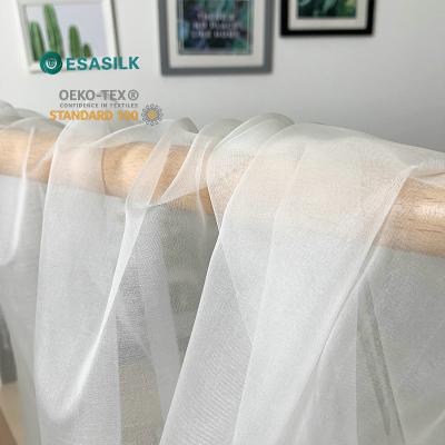 China Breathable Wholesale 6 mm /8 mm / 10 mm Wedding Dress 100 In Ivory Organza Silk Fabric Breathable for sale