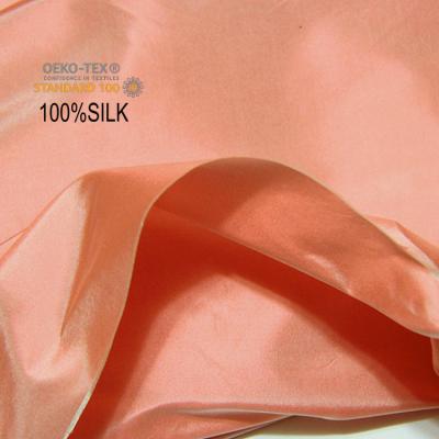 China Breathable 16mm Thread Dyed Stiff Silk Wedding Taffeta Fabric for sale