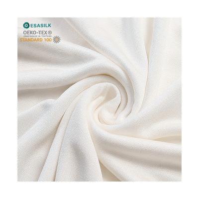 China Stretch Dyed Knitted White Silk Fabrics 100% Silk Professional Knitted Silk Fabrics Manufacturer in china for sale