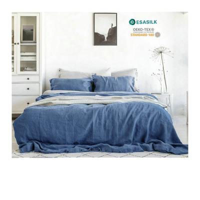 China Fashion Non-Toxic Yarn Dyed Linen Beddings Washed Linen Duvet Cover Linen Set for sale