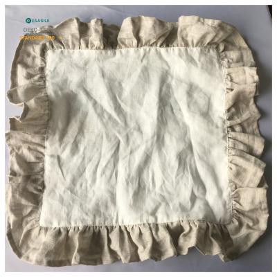 China 100% Linen Disposable Custom Size Ruffle Linen Napkins Multicolor Natural Wedding Napkin for sale