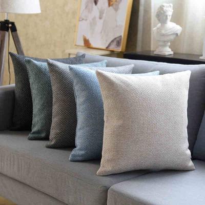 China Modern Single Living Room Linen Canvas Office Pillow Sofa Cushion Pillow for sale