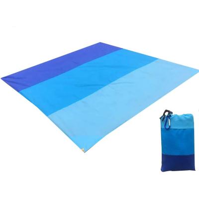 China Amazon Sandfree Beach Mat Polyester Large Beach Waterproof Blanket For Adults 4-7 Pocket Picnic Blanket Waterproof Beach Mat for sale