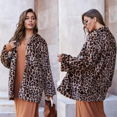 China 2022 Anti-wrinkle women winter cardigan women long sleeve cardigan leopard print coat women long coat for women for sale