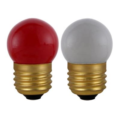 China Aluminum Incandescent S35 Bulb S11Festive Lamp S11 Spray Painting S35 Incandescent Colorful Bulb for sale