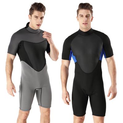 China Mens 2Mm Neoprene Anti-UV Spring Back Zipper Wetsuit For Swimming Shorts Snorkeling Surfing Surf Wetsuit Diving for sale