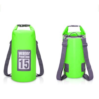 China Durable Outdoor Sport 500D PVC Floating Backpack Cylinder Office Dry Bag Keeps Gear Dry Waterproof Dry Bag For Boating Kayaking for sale