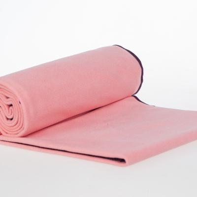 China Anit Non Slip Slip Sheared Foldable Microfiber Blankets Sports Yoga Mat Towel for sale