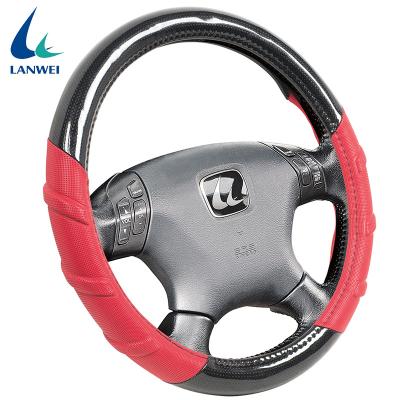 China Factory Supply PU Leather Anti-slip Elegant PVC Anti-skid Car Steering Wheel Cover for sale