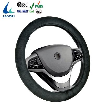 China Comfortable Feeling Useful PVC With Cheap Auto Leather Car Steering Wheel Cover for sale