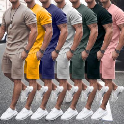 China 2021 Summer Breathable Hot Selling Two-Piece Shirt Tracksuits Custom Made Clothes 2 Pants And Short Sets Men for sale