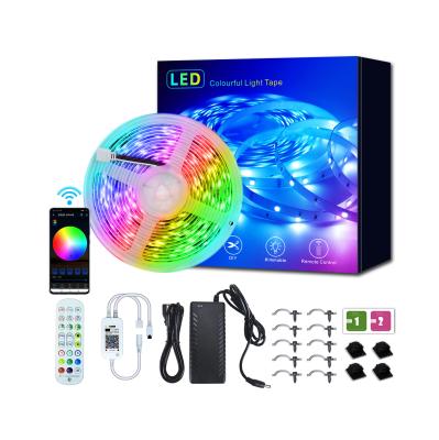 China Indoor and outdoor decoration best price 12v changing dreamy color holiday lights rgb led strips light wifi controller for sale