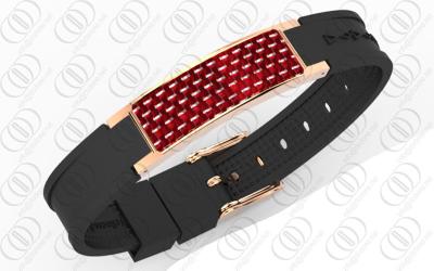 China 18K Rose Gold Carbon Fiber Magnetic Health Bracelets Jewelry , Ladies Magnetic Bracelets for sale