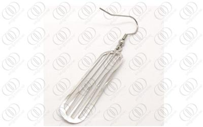 China Full Polished Stainless Steel Lines Big Fashion Earrings for Women for sale